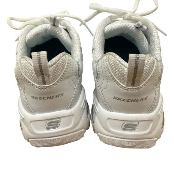 Skechers DLites Athletic Running Lace Up Shoe Womens Size 7.5 White Wow! - Picture 7 of 10